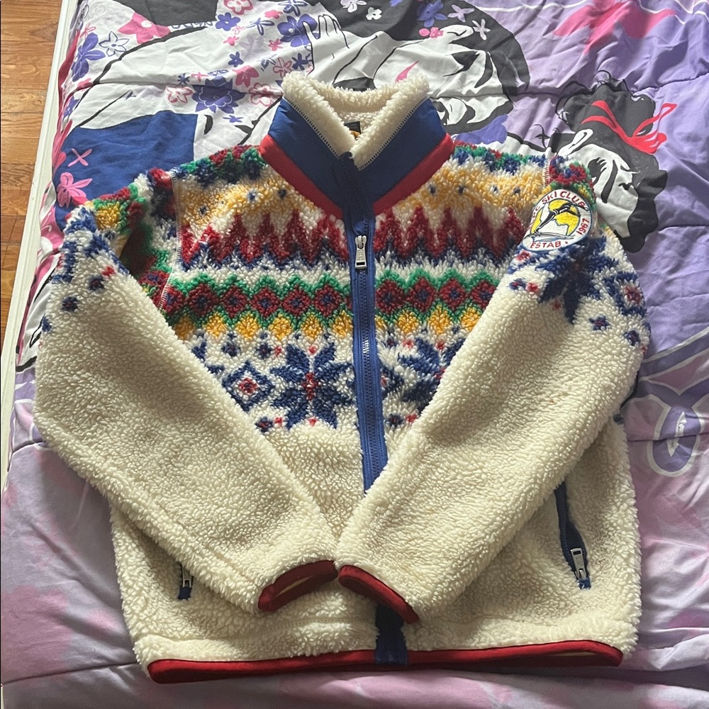 Polo by Ralph Lauren Kids Cream and Blue Patterned Jacket